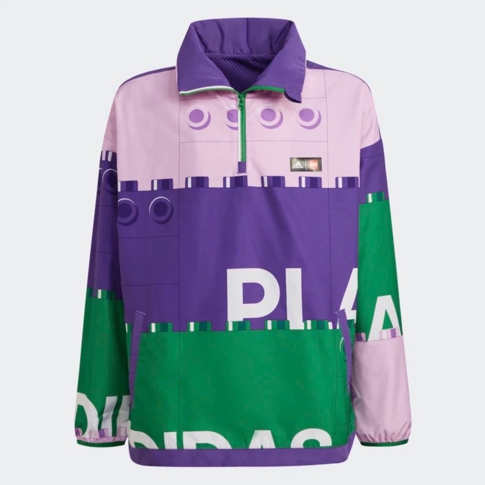 NEW!! ADIDAS X CLASSIC LEGO Half Zip Kids Windbreaker